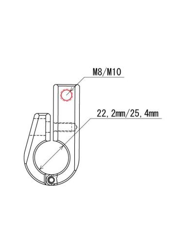 Support latéral 7/8 M10 Daytona