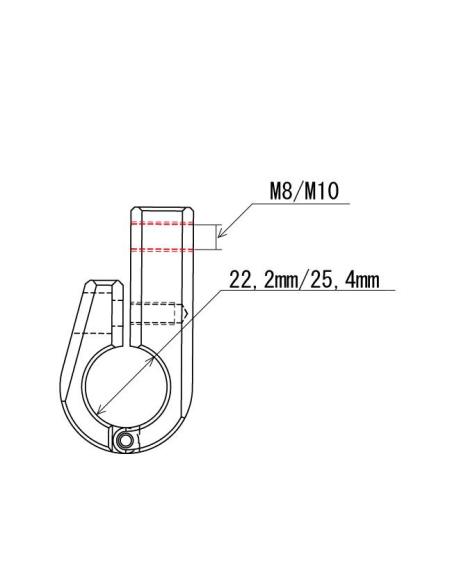 Supporto frontale 7/8 M10 Daytona