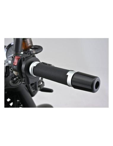 Daytona Base Grips black silver 7/8