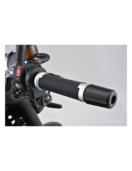 Daytona Base Grips black silver 7/8