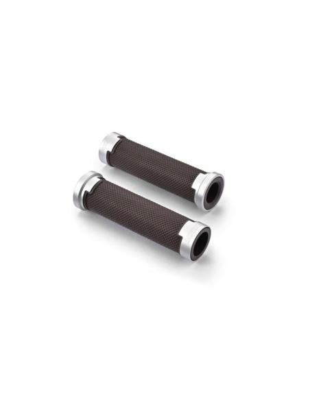 Daytona Base Grips brown silver 7/8