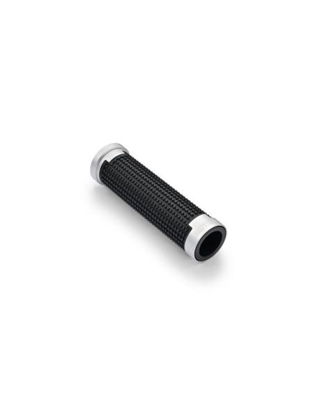 Daytona Cross Grips Black Silver 7/8