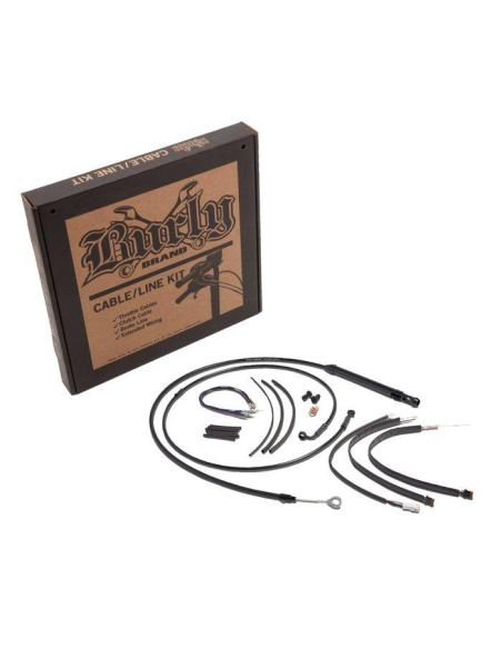 Kit extensión Burly 14" negro para Harley Softail ABS | Iguana Custom