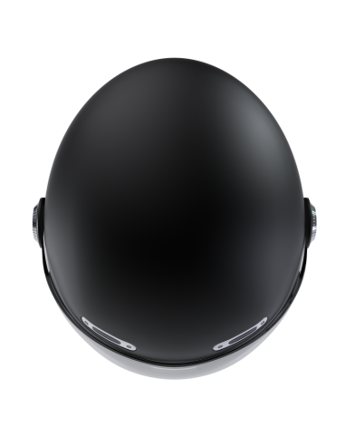 Casque Intégral Rétro Noir Mat ECE 2206 | Style et Sécurité | Iguana Custom