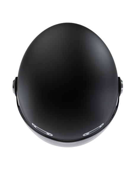 Matte Black Retro Full-Face Helmet ECE 2206 | Style and Safety | Iguana Custom
