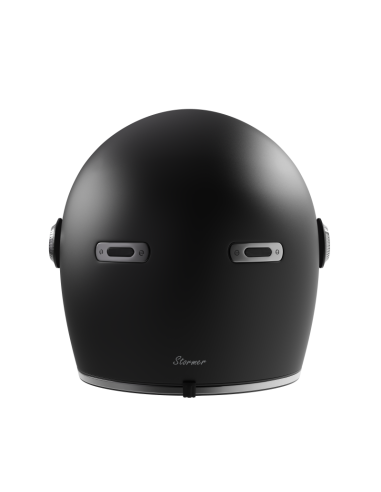 Casque Intégral Rétro Noir Mat ECE 2206 | Style et Sécurité | Iguana Custom