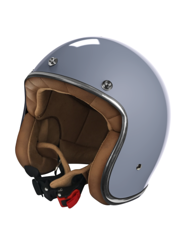 Capacete Jet Cinza Nardo ECE 2206 | Estilo Retro Moderno | Iguana Custom