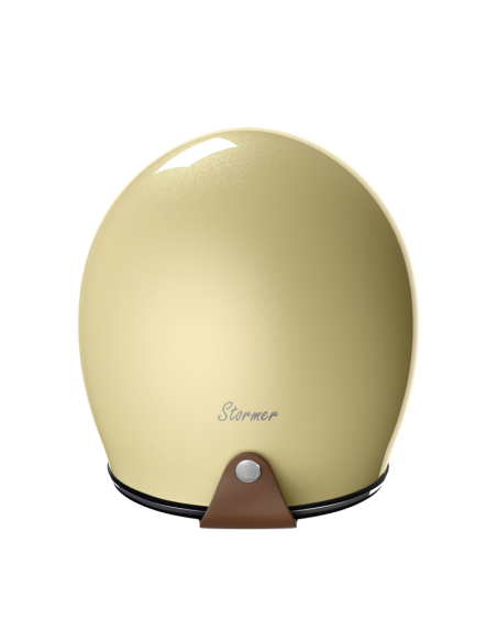 Casco Jet Off-White Retro ECE 2206 | Colore Avorio con Interno Beige | Iguana Custom