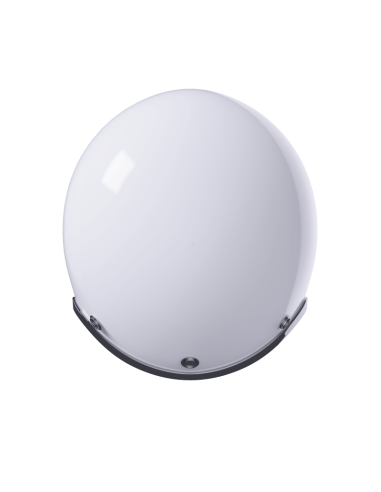 Pearl White Retro Jet Helmet ECE 2206 | Classic Style | Iguana Custom