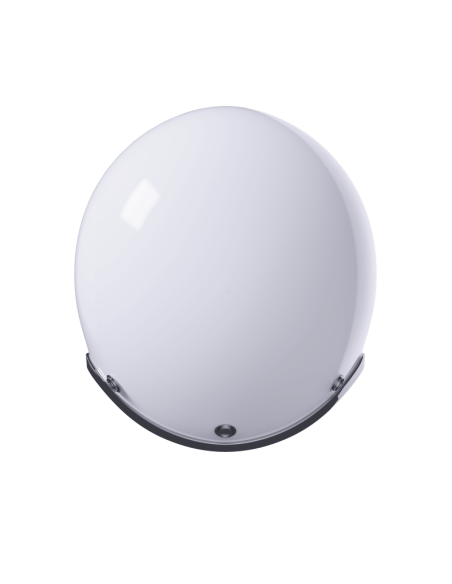 Pearl White Retro Jet Helmet ECE 2206 | Classic Style | Iguana Custom