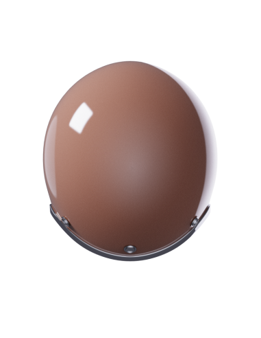 Jet Helmet Pearl Champagne ECE 2206 | Burgundy Retro Interior | Iguana Custom