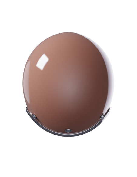 Jet Helmet Pearl Champagne ECE 2206 | Burgundy Retro Interior | Iguana Custom