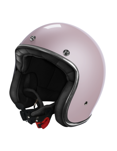 Pearl Pink Vintage Jet Helmet ECE 2206 | Unique Design | Iguana Custom