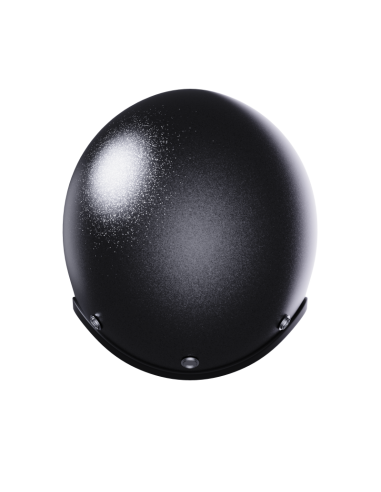 Casco Jet Negro Metalflake Mate ECE 2206 | Custom Vintage | Iguana Custom