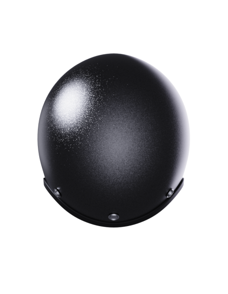 Casque Jet Noir Metalflake Mat ECE 2206 | Custom Vintage | Iguana Custom