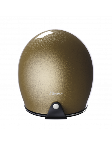 Casco Jet Oro Metalflake Brillante ECE 2206 | Stile Retrò Custom | Iguana Custom