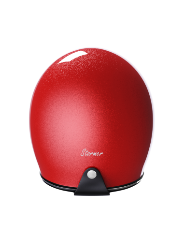 Casco Jet Rojo Metalflake Brillante ECE 2206 | Estilo Retro Custom | Iguana Custom