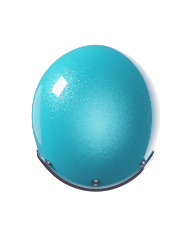 Jet Helmet Turquoise Metalflake Glossy ECE 2206 | Retro Custom Style