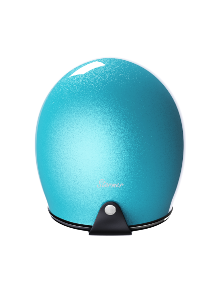 Casco Jet Turquesa Metalflake Brillante ECE 2206 | Estilo Retro Custom