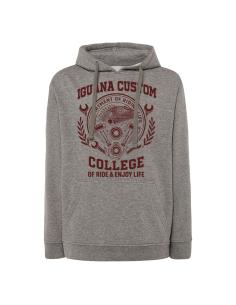 Sweat à Capuche Iguana Custom College Gris Unisexe | Tailles S à 5XL