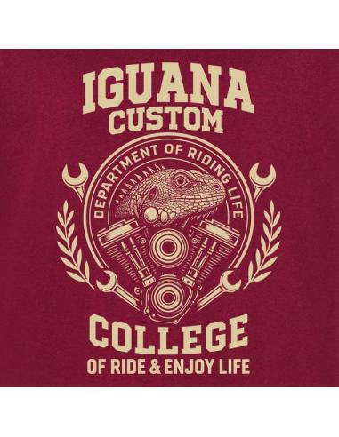 Men's T-Shirt Iguana Custom College Burgundy | 100% Cotton 190g