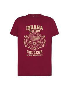 T-shirt Homme Iguana Custom College Bordeaux | Coton 100% 190g