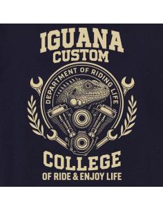T-shirt Homme Bleu Marine Iguana Custom College | Tailles XS à 5XL 2