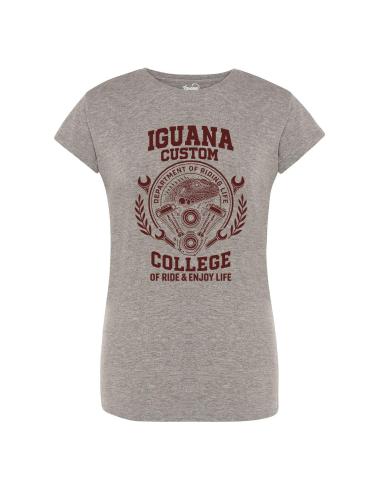 Women's Dark Gray Short Sleeve T-Shirt Iguana Custom College | S to 3XL
