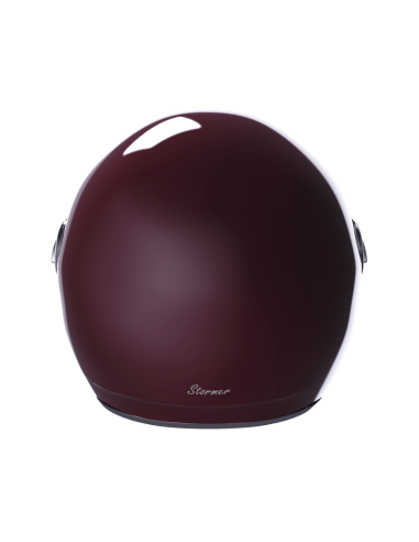 Jet Helmet Stormer Clyde Burgundy | Retro Style and Dual Visor