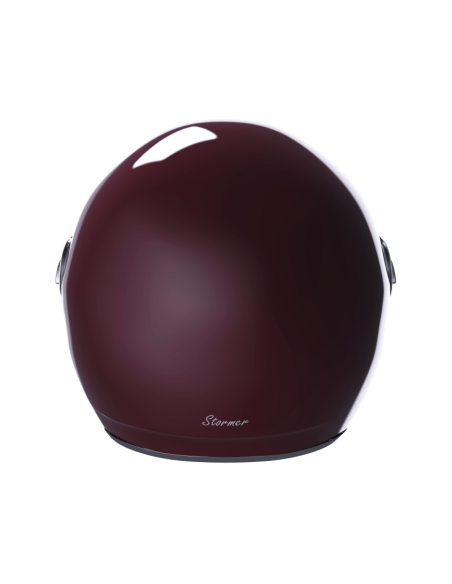 Jet Helmet Stormer Clyde Burgundy | Retro Style and Dual Visor