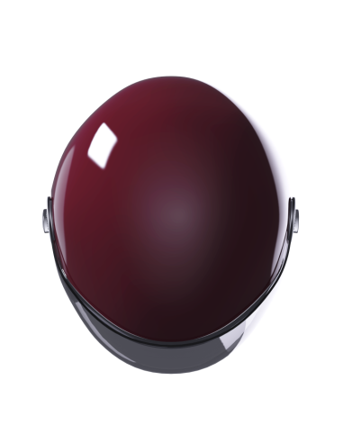 Casque Jet Stormer Clyde Bordeaux | Style Rétro et Double Écran