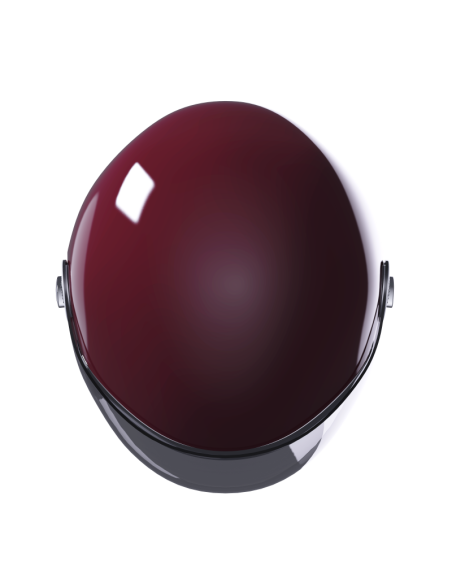 Casco Jet Stormer Clyde Burdeos | Estilo Retro y Pantalla Doble
