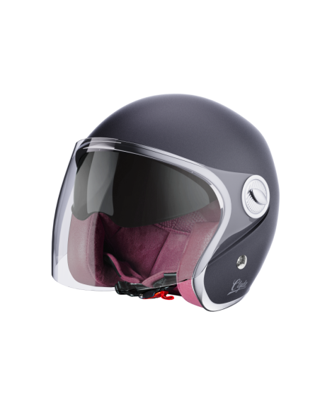 Capacete Jet Stormer Clyde Preto Mate | Estilo Retro e Viseira Solar