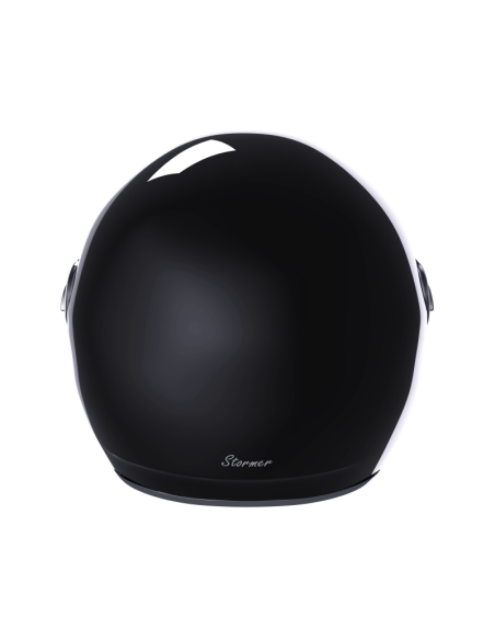 Capacete Jet Stormer Clyde Preto Brilhante | Retro com Viseira Solar