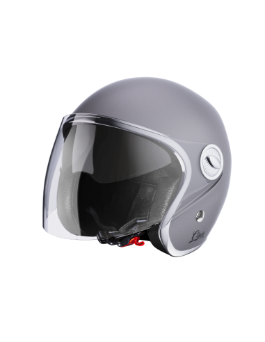 Jet Helmet Stormer Clyde Gun-Metal Gloss | Retro with Sun Visor