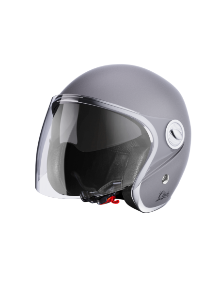 Jet Helmet Stormer Clyde Gun-Metal Gloss | Retro with Sun Visor