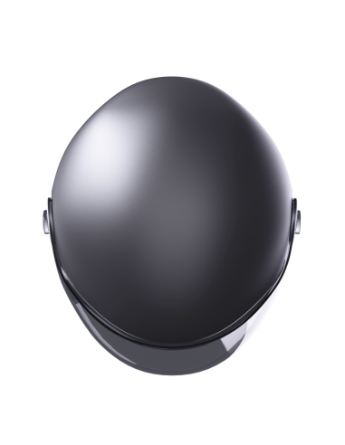 Casque Jet Stormer Clyde Gun-Metal Brillant | Rétro avec Visière Solaire