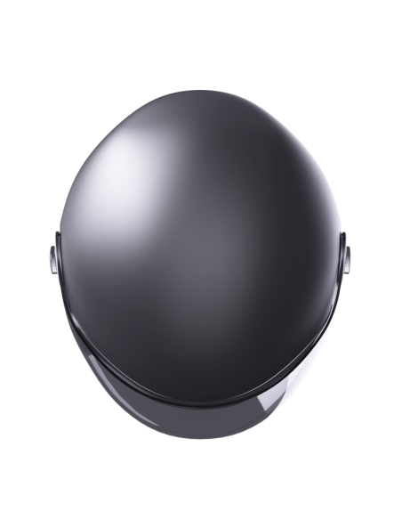 Jet Helmet Stormer Clyde Gun-Metal Gloss | Retro with Sun Visor