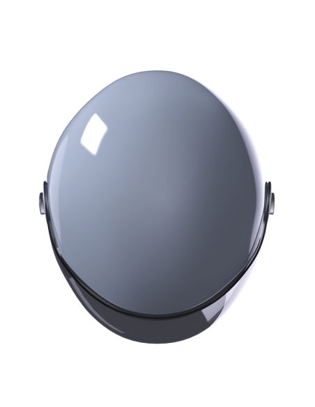 Jet Helmet Clyde Nardo Gray – Vintage with Double Visor | Iguana Custom