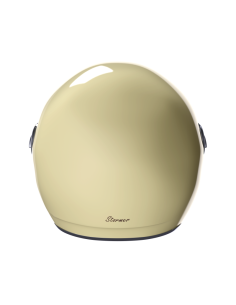 Jet Helmet Clyde White Broken – Vintage with Sun Visor | Iguana Custom 2