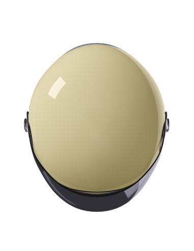 Casque Jet Clyde Blanc Cassé – Vintage avec Lunettes Solaires | Iguana Custom