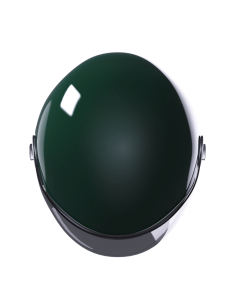 Capacete Jet Clyde Verde Inglês – Retro com Viseira Solar | Iguana Custom 2