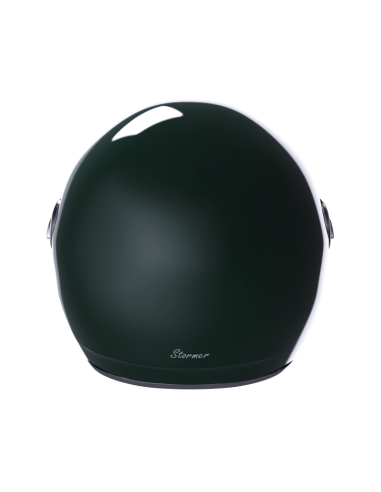 Capacete Jet Clyde Verde Inglês – Retro com Viseira Solar | Iguana Custom