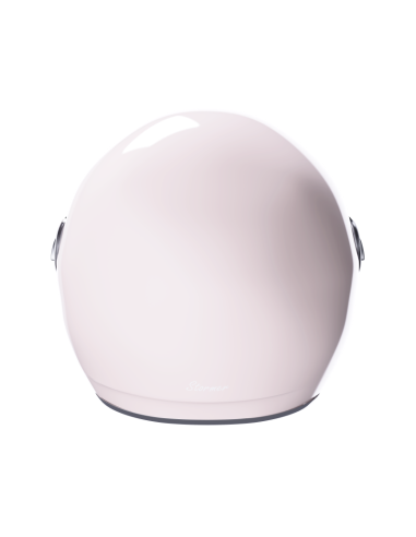 Capacete Jet Clyde Rosa Pálido Brilhante – Design Retro e Óculos Solares | Iguana Custom