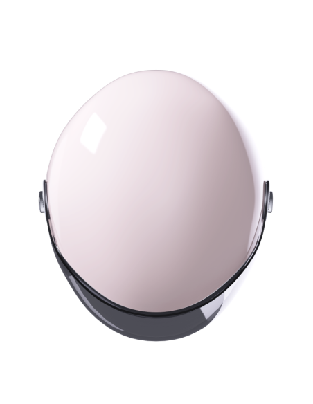 Jet Helmet Clyde Light Pink Gloss – Retro Design and Sun Visor | Iguana Custom