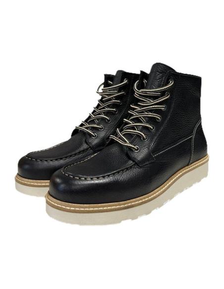 WCC Rigid Tumbled Black Leather Boots