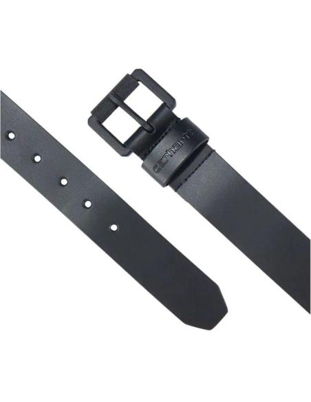 Cinturón Carhartt de cuero negro con hebilla roller