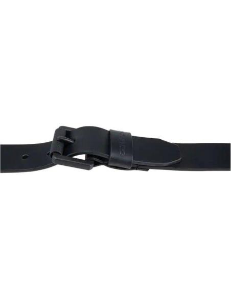 Cinturón Carhartt de cuero negro con hebilla roller