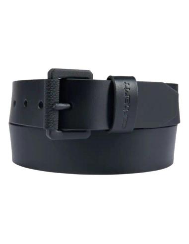 Ceinture Carhartt en cuir noir avec boucle roller