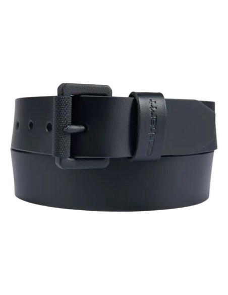 Ceinture Carhartt en cuir noir avec boucle roller